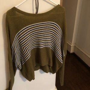 cropped, light urban sweater.